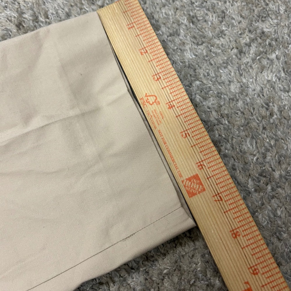 Talbots Perfect Crop Pants 18 Khaki Beige Cotton Blend Straight Leg 26" Inseam - Picture 4 of 7